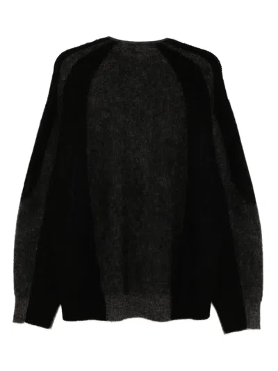 Croquis Patterned Cardigan In Black