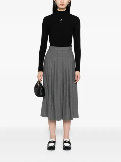 Agnès B. Logo-embroidered Top In Black