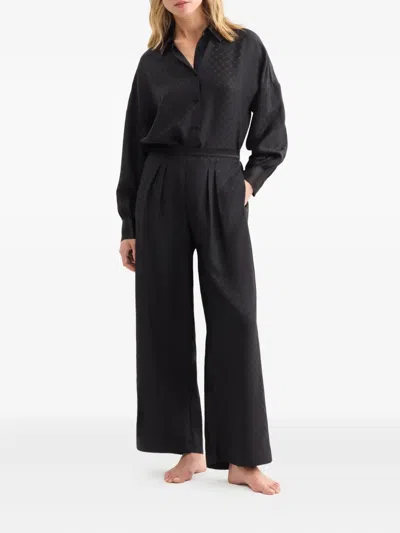 Eres Geometric-pattern Shirt In Black