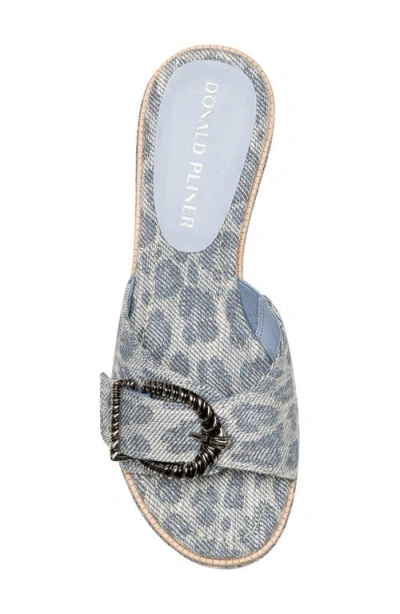 Donald Pliner Alfee Platform Wedge Slide Sandal In Blue