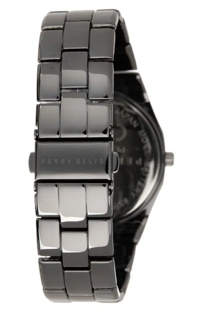Perry Ellis Slim Diamond Bracelet Watch, 40mm In Gray