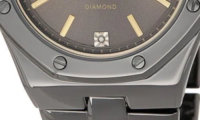 Perry Ellis Slim Diamond Bracelet Watch, 40mm In Gray