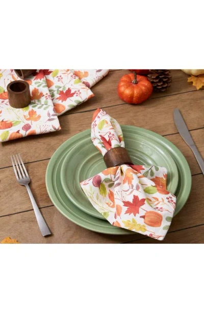 Design Imports Hometown Harvest Set Of 4 Napkins In Multi