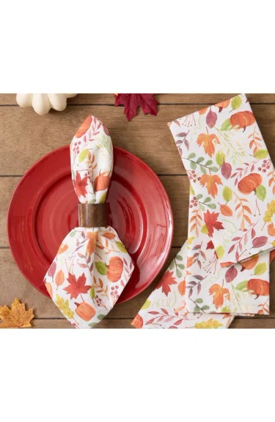 Design Imports Hometown Harvest Set Of 4 Napkins In Multi