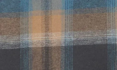 Weatherproof Vintage Plaid Yarn Dye Flannel Shirt Jacket In Gray