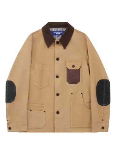 Junya Watanabe Asymmetric Chest Pocket Casual Jacket In Brown