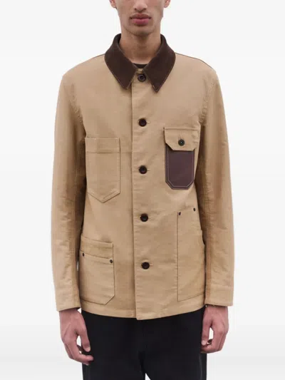Junya Watanabe Asymmetric Chest Pocket Casual Jacket In Brown