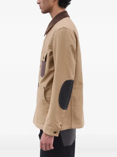 Junya Watanabe Asymmetric Chest Pocket Casual Jacket In Brown