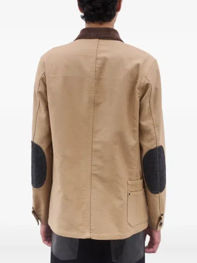 Junya Watanabe Asymmetric Chest Pocket Casual Jacket In Brown