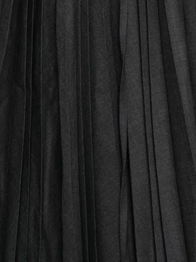 Less Wool Pleated Skirt In Gray