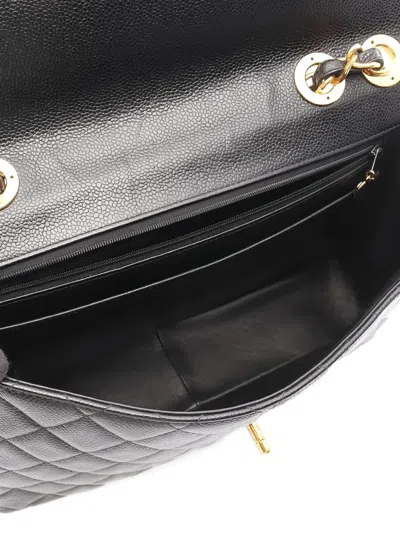 Pre-owned Chanel 2002-2003 Diamond-quilted Shoulder Bag In Black