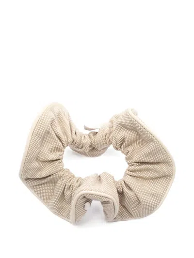 Pre-owned Hermes 2010s Claudia Scrunchie Hais Accessories In Neutral