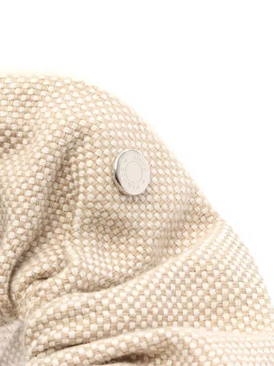 Pre-owned Hermes 2010s Claudia Scrunchie Hais Accessories In Neutral