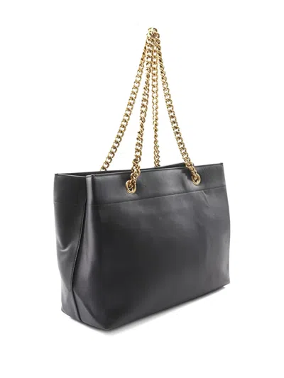 Pre-owned Balenciaga 2010s Chain Leather Shoulder Bag In Black