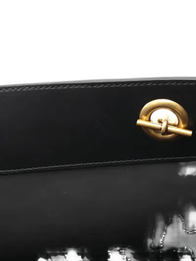 Pre-owned Balenciaga 2010s Chain Leather Shoulder Bag In Black