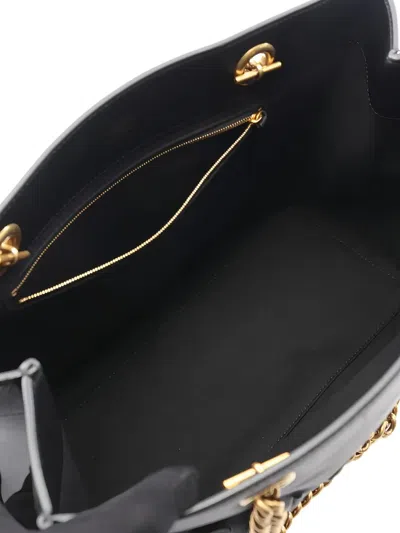 Pre-owned Balenciaga 2010s Chain Leather Shoulder Bag In Black