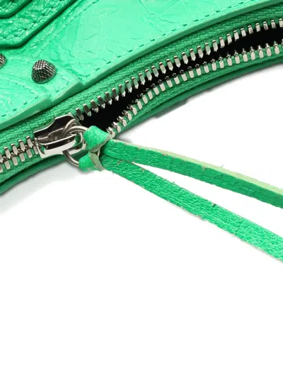 Pre-owned Balenciaga 2010s Studded Leather Shoulder Bag In Green