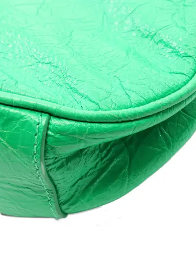 Pre-owned Balenciaga 2010s Studded Leather Shoulder Bag In Green