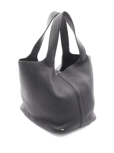 Pre-owned Hermes 2024 Picotin Lock Mm Handbag In Black
