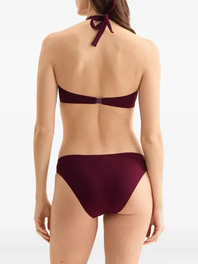 Eres Bow-embellished Halter-neck Bikini Top In Purple