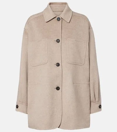 Max Mara Relaxed Fit Jacket Front Pockets In Brown