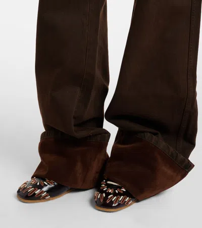 Dries Van Noten High-rise Straight Jeans In Brown