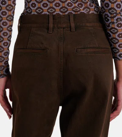 Dries Van Noten High-rise Straight Jeans In Brown