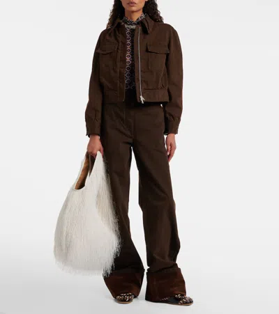 Dries Van Noten High-rise Straight Jeans In Brown