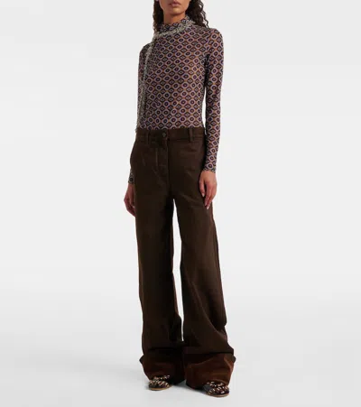 Dries Van Noten High-rise Straight Jeans In Brown