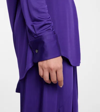 Dries Van Noten Viscose Jersey Blouse In Purple