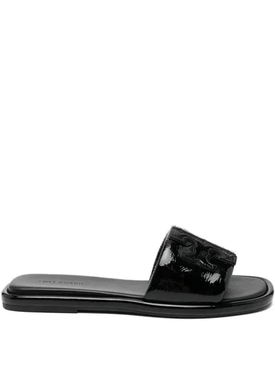 Tory Burch Square Toe Sandal In Black