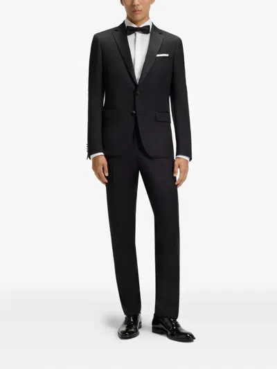 Hugo Boss Slim-fit Shirt In Italian-made Performance-stretch Jersey In White