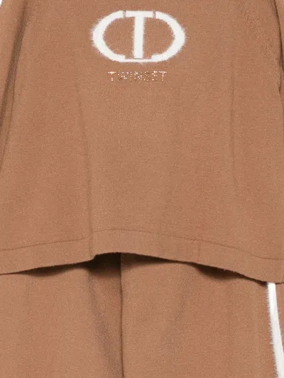 Twinset Logo-detailing Tracksuit In Brown