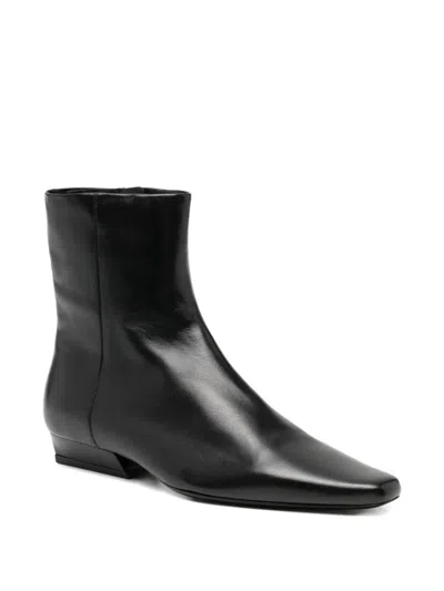 Staud 20mm Wally Flat Ankle Boot In Black