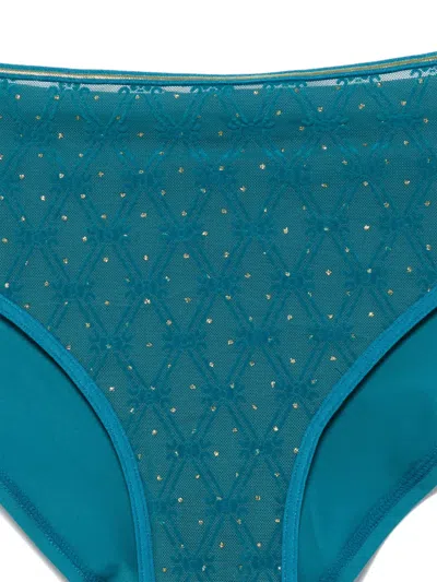 Marlies Dekkers Patterned-jacquard Briefs In Blue