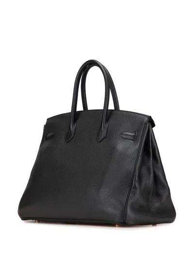 Pre-owned Hermes 2015 Togo Birkin Retourne 35 Handbag In Gray