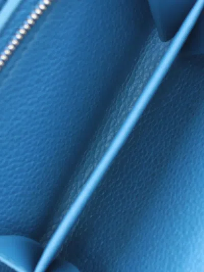 Pre-owned Louis Vuitton 2021-2025 Yayoi Kusama Monogram Empreinte Giant Infinity Dots Clea Wallet Small Wallets In Blue