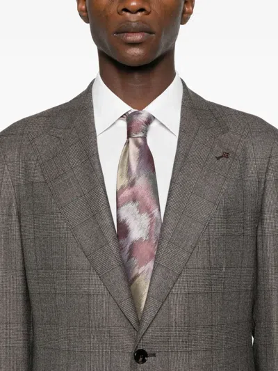 Tagliatore Check-pattern Two-piece Suit In Gray