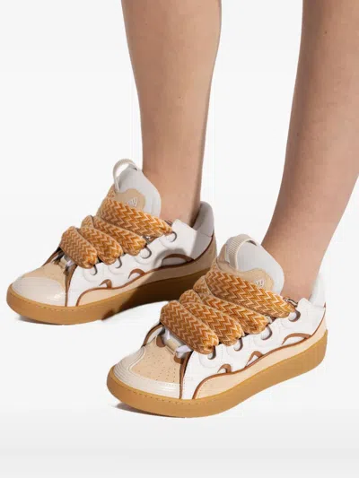 Lanvin Chunky Sole Cut-out Sneakers In Neutral