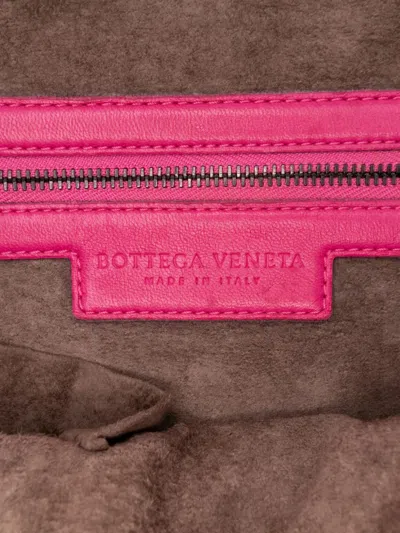 Pre-owned Bottega Veneta 2012-2025 Nappa Intrecciato Nodini Crossbody Bag In Pink