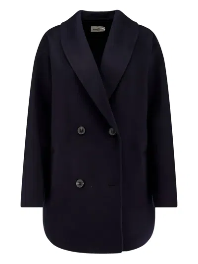 The Dynamis Studio Buttoned Coat In Blue