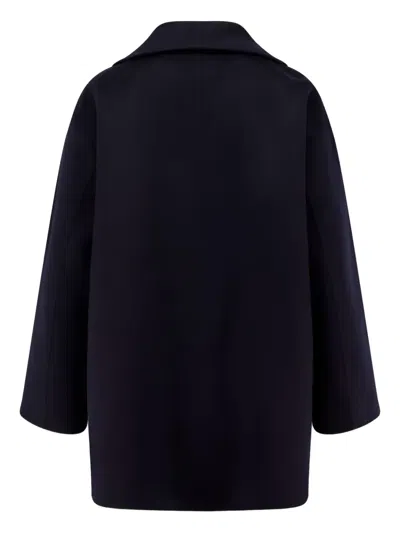 The Dynamis Studio Buttoned Coat In Blue