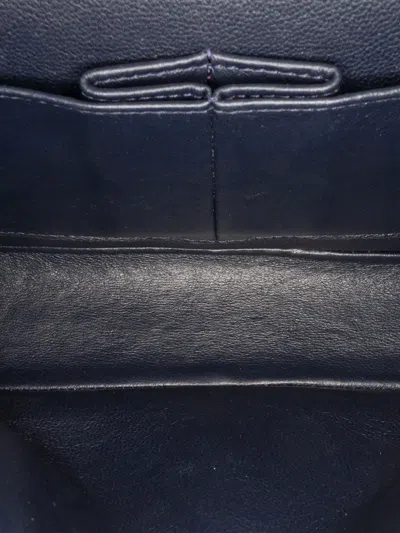 Pre-owned Chanel 2011 Medium Classic Caviar Double Flap Shoulder Bag In Blue