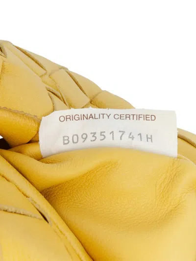 Pre-owned Bottega Veneta 2012-2025 Mini Nappa Intrecciato Jodie Hobo Bag In Yellow