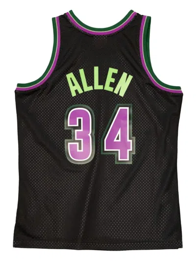 Mitchell & Ness Nba Milwaukee Bucks Jersey In Black