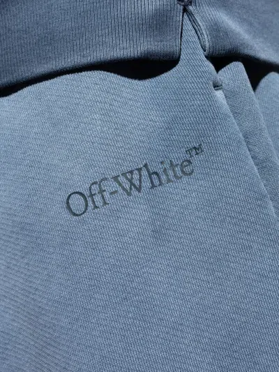 Off-white Elastic Waist Casual Pants In Blue