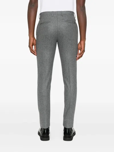 Tagliatore Mélange-effect Tailored Trousers In Gray