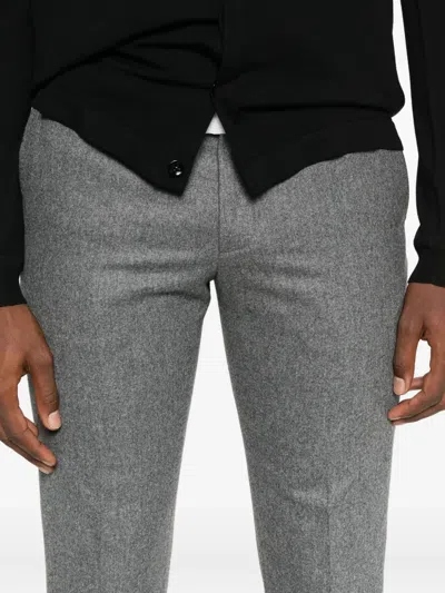 Tagliatore Mélange-effect Tailored Trousers In Gray