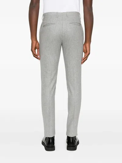 Tagliatore Mélange-effect Tailored Trousers In Gray