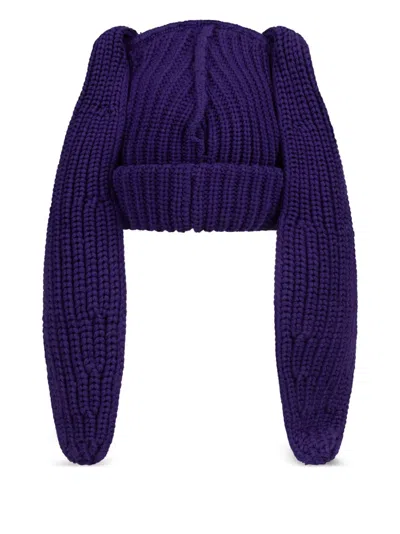 Charles Jeffrey Loverboy Chunky Rabbit Beanie In Blue